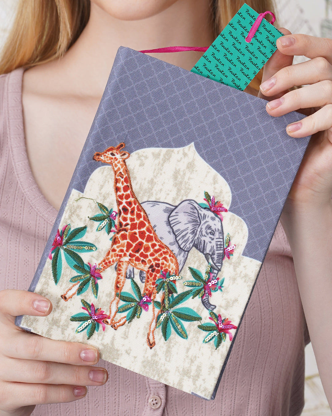 Savanna Grassland Fabric Notebook 8 X 6"