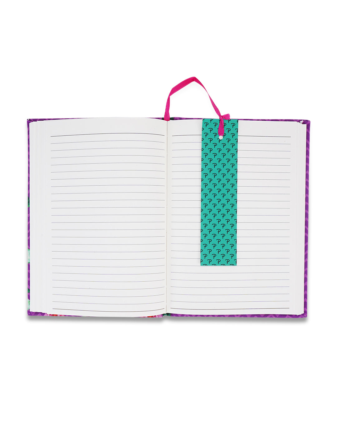 Crane With Lotus Fabric Notebook 8 X 6"