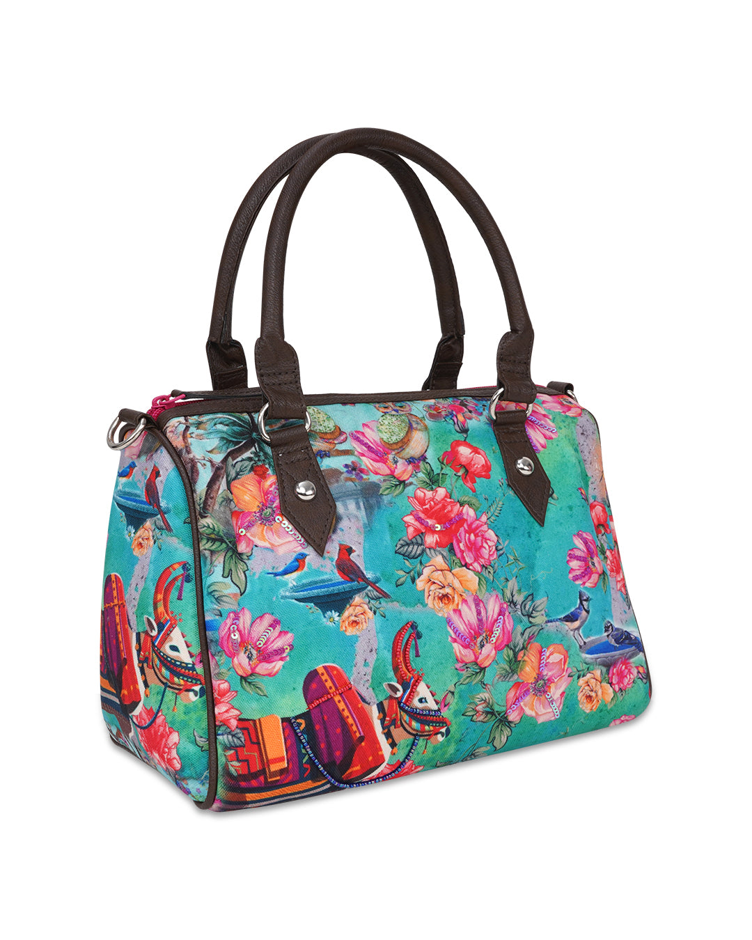 Floraln Cow Mini Flight Bag