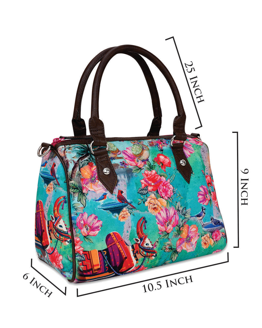 Floraln Cow Mini Flight Bag