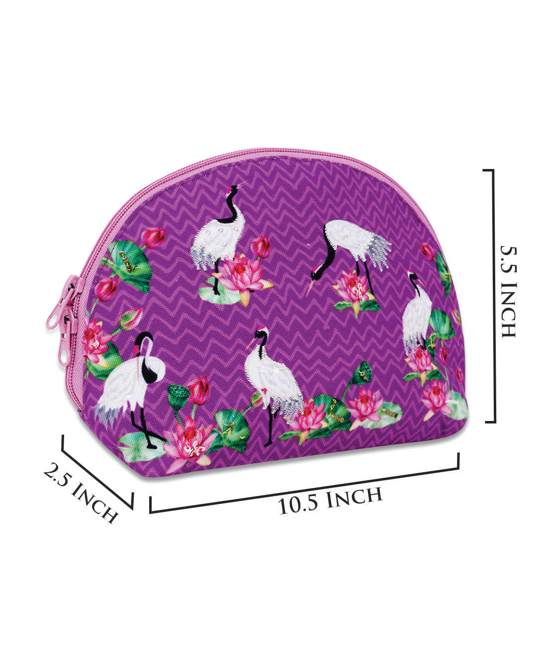 Crane With Lotus Cosmetic Halfmoon