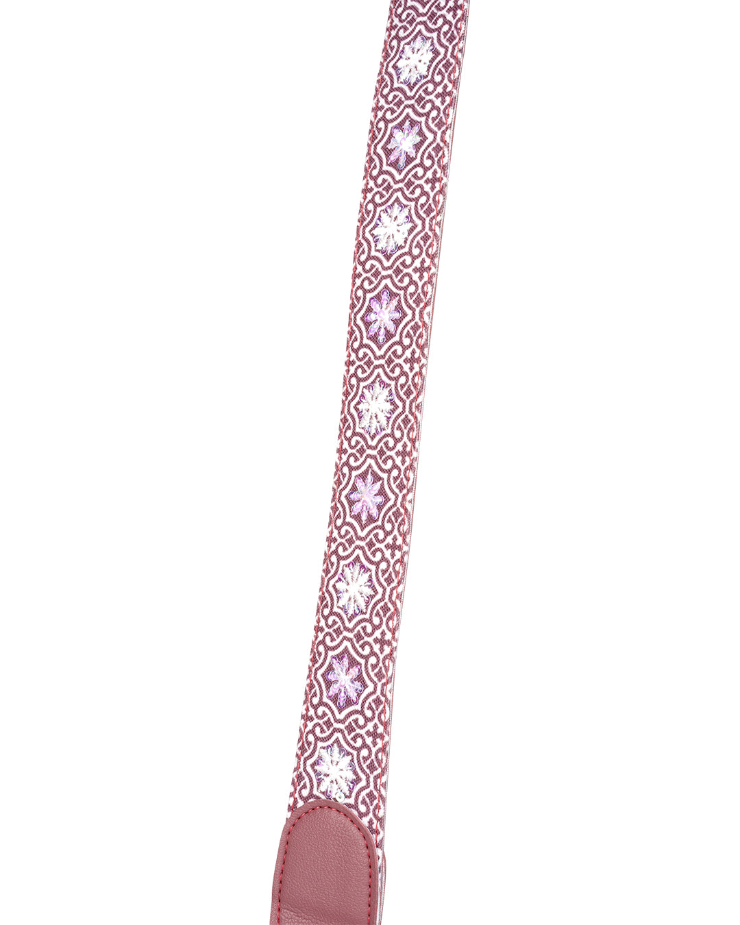 Rose Pink Embroidered Handle Sling Bag