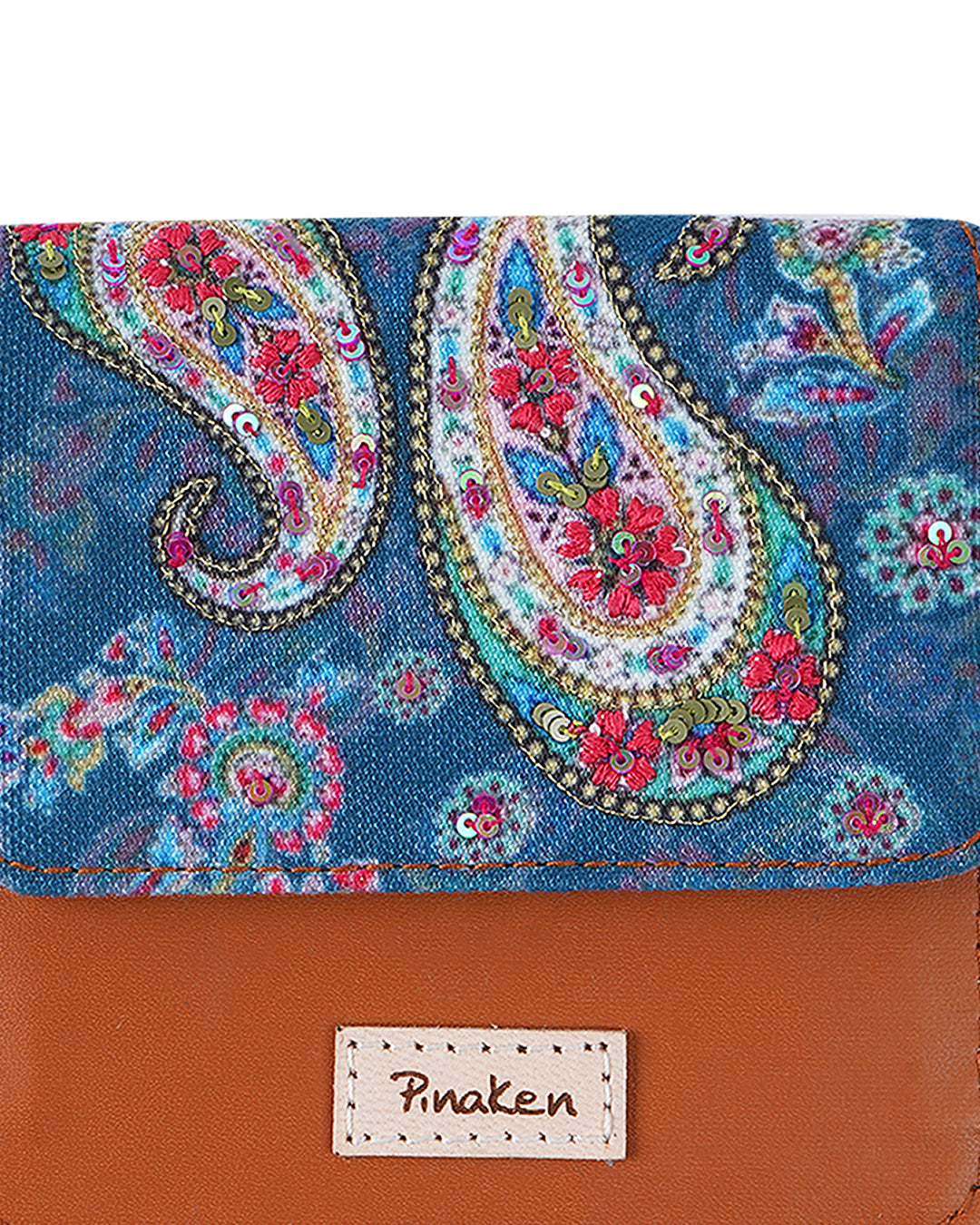 Floral Paisley Flap Wallet