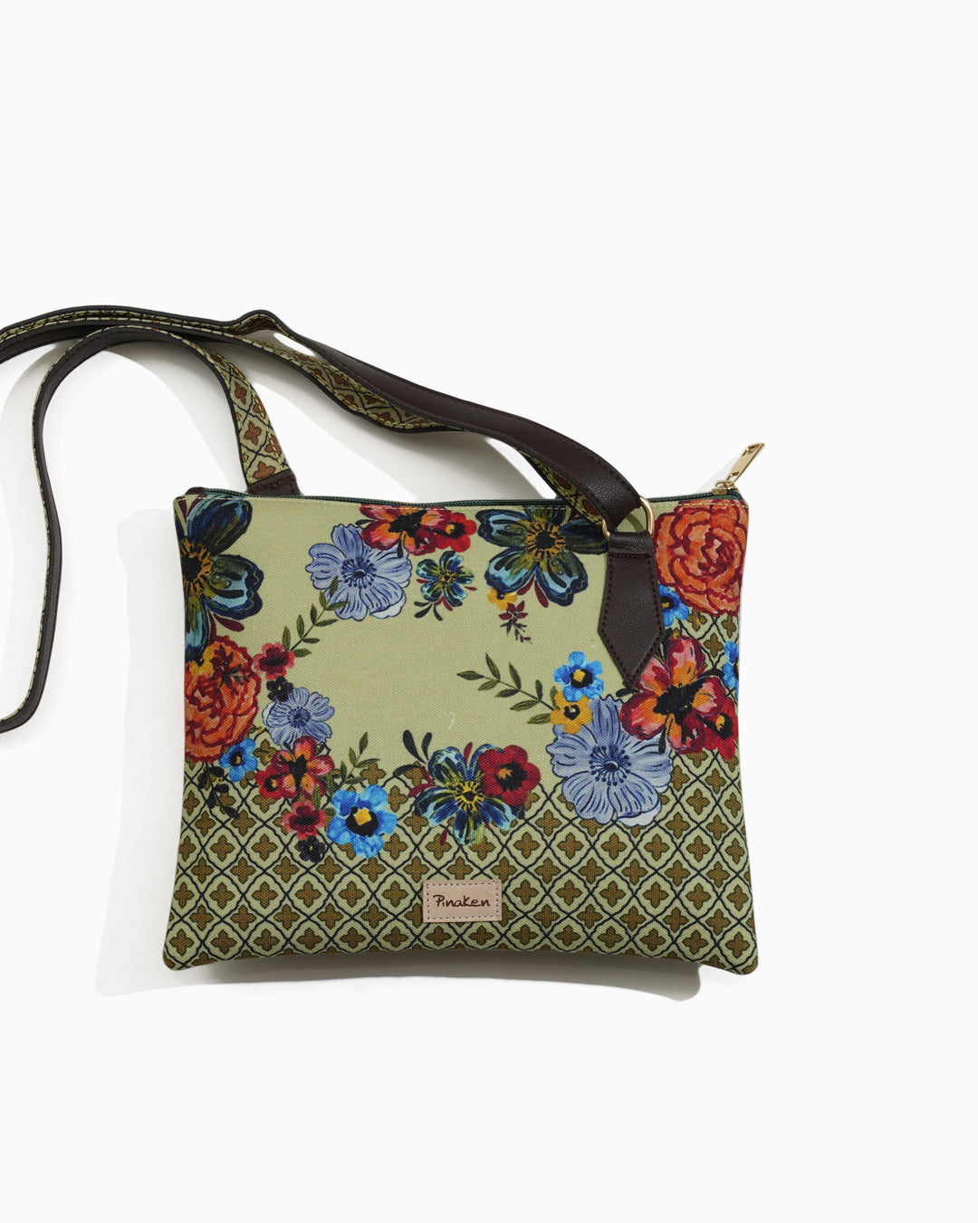 Vibrant Bloom Flat Sling Bag