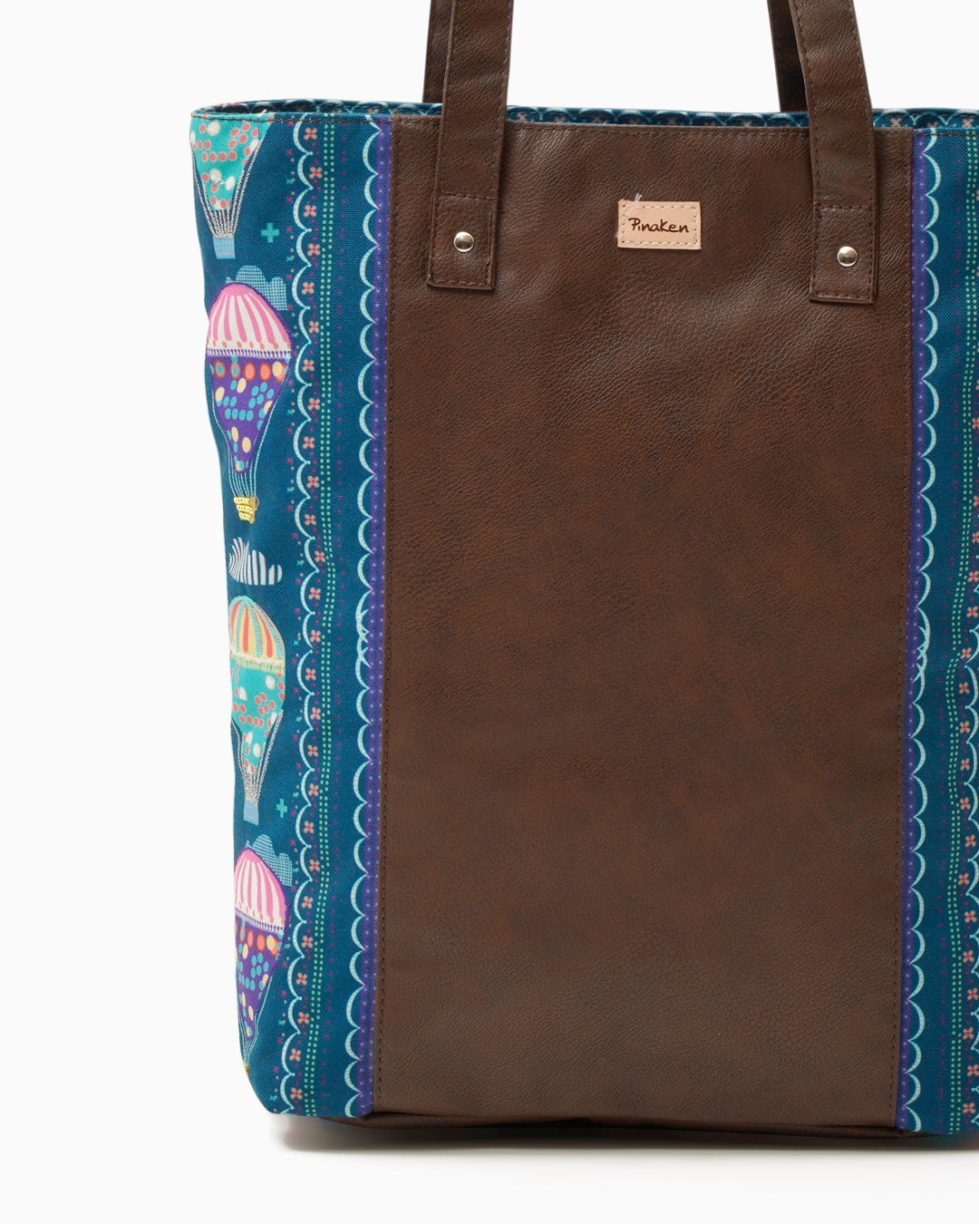 HIGH ON HAPPINESSS HOULDER TOTE BAG WITH VEGAN LEATHER