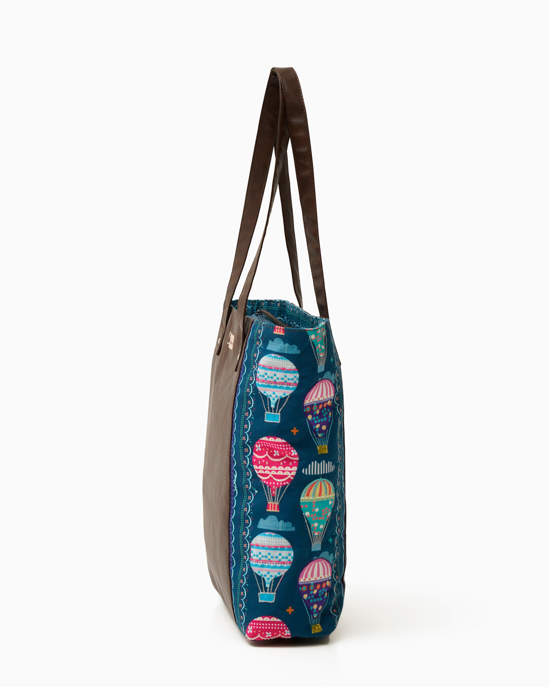 HIGH ON HAPPINESSS HOULDER TOTE BAG WITH VEGAN LEATHER