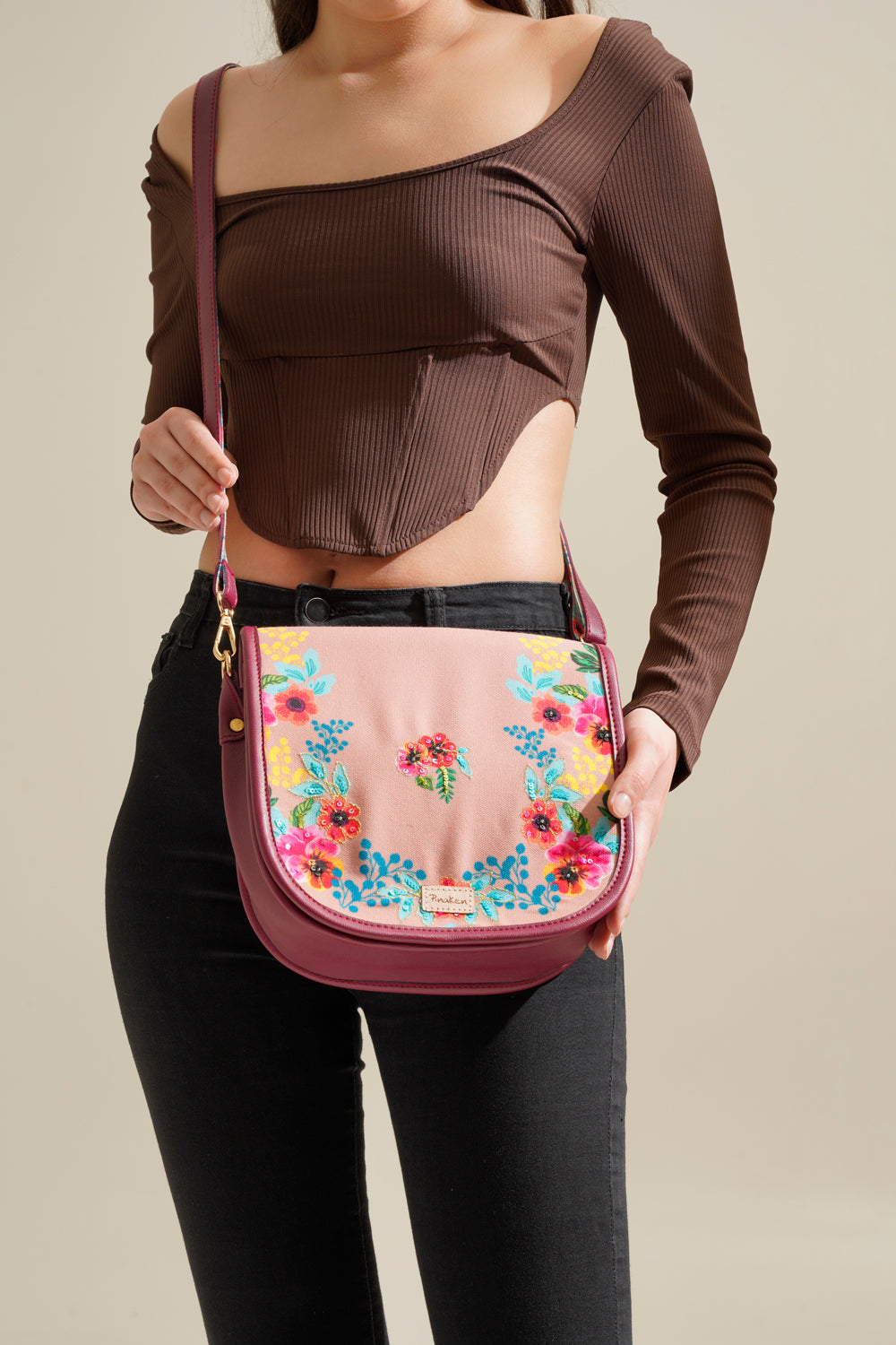 Flower Garden Flap Sling Bag