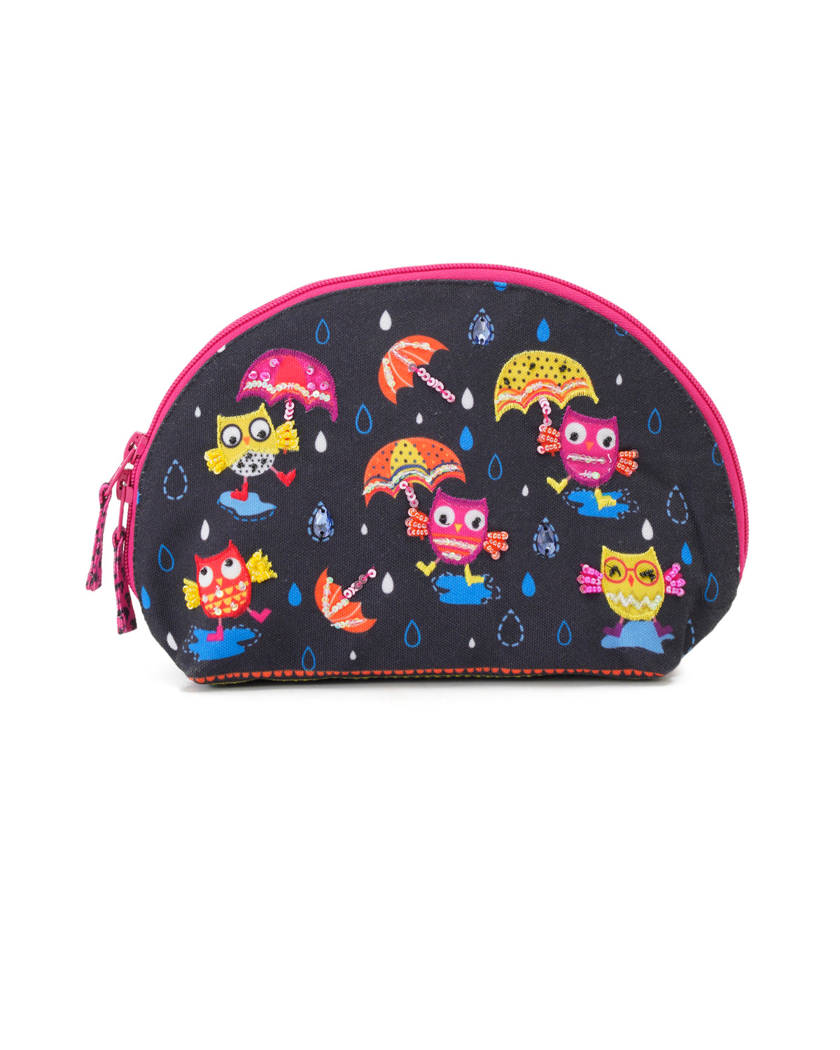 Funky Owl Cosmetic Bag Halfmoon