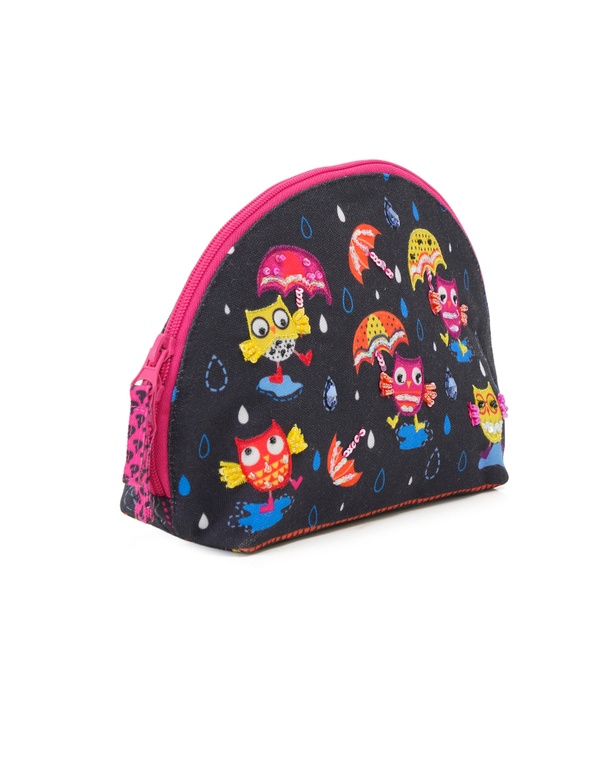 Funky Owl Cosmetic Bag Halfmoon