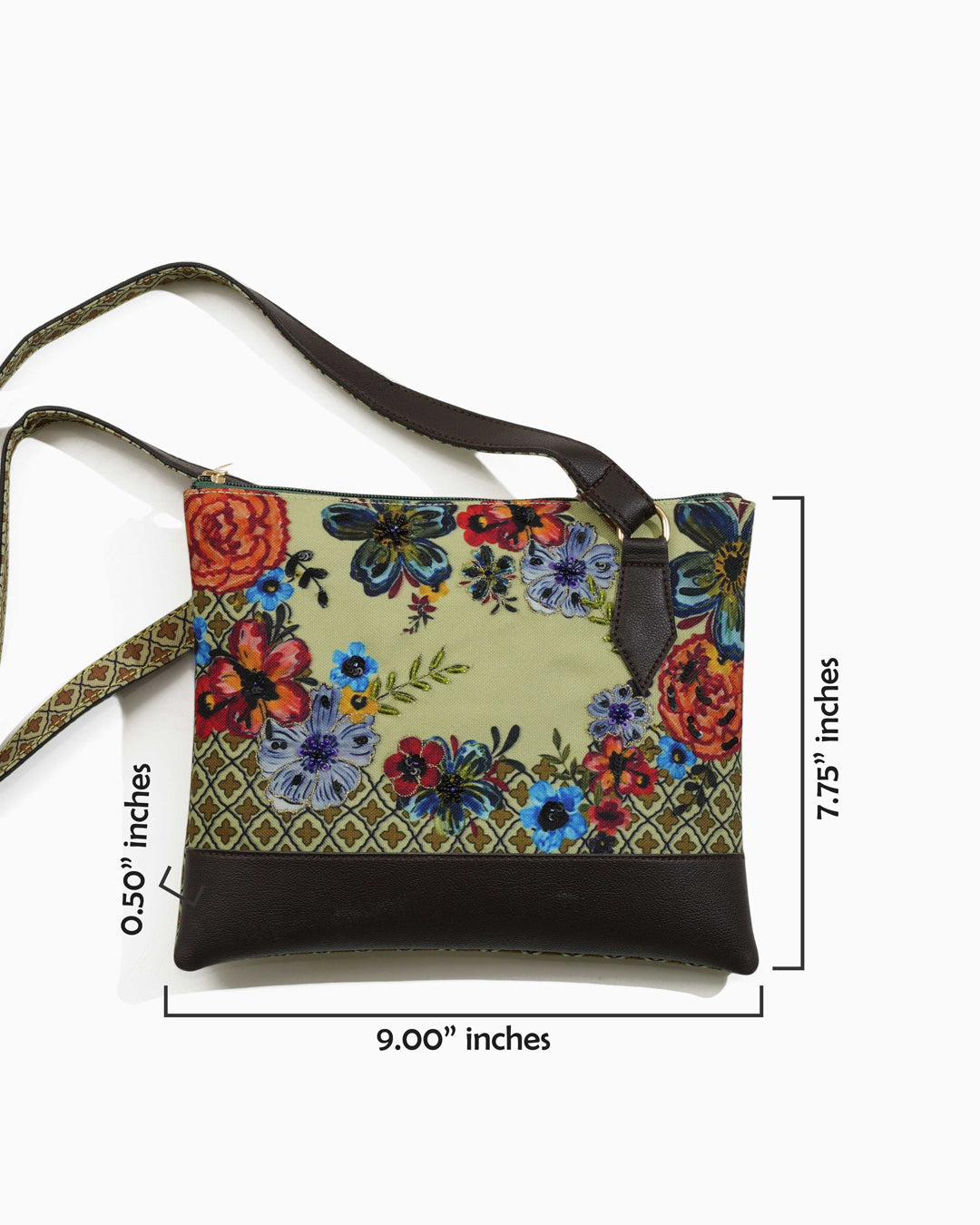 Vibrant Bloom Flat Sling Bag