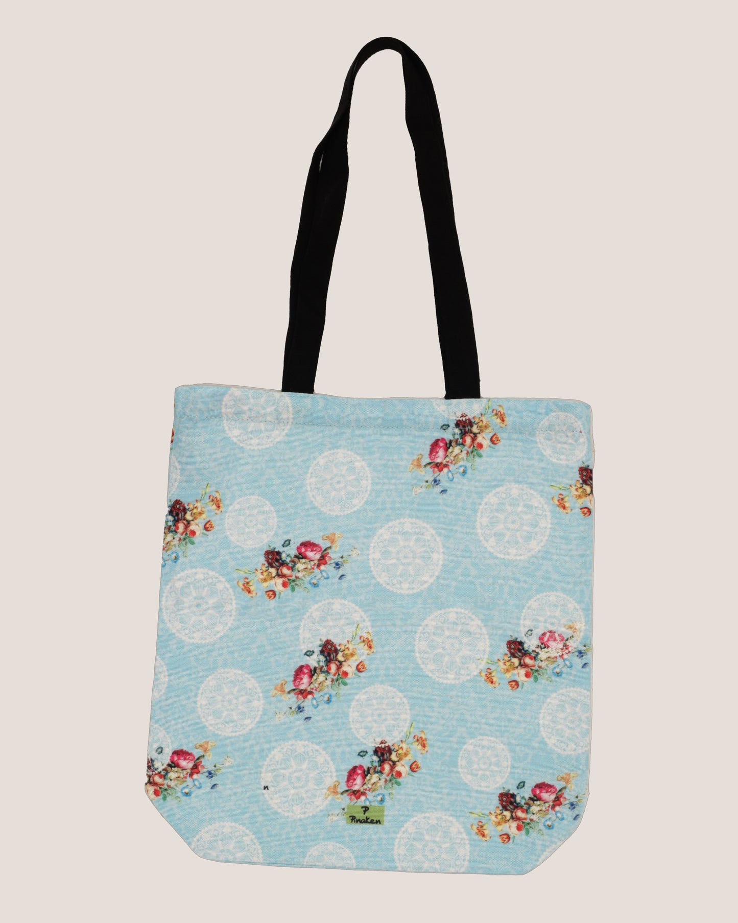 Peacock Fence Niwad Handle Tote Bag