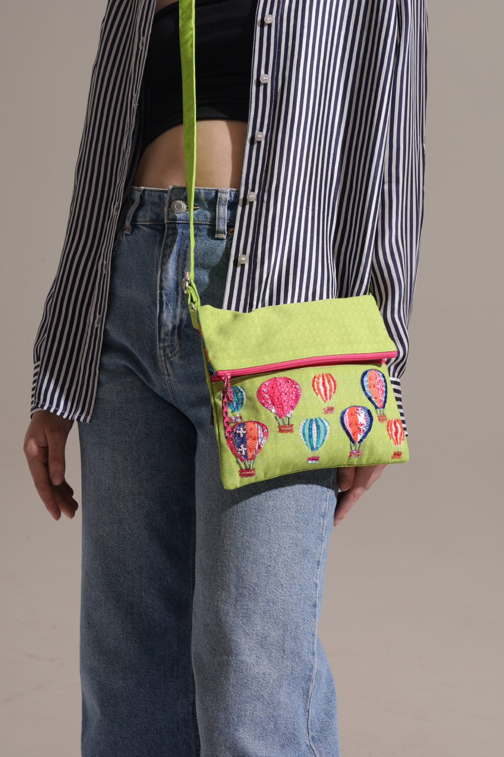 Hot Air Ballon Folded Sling Bag