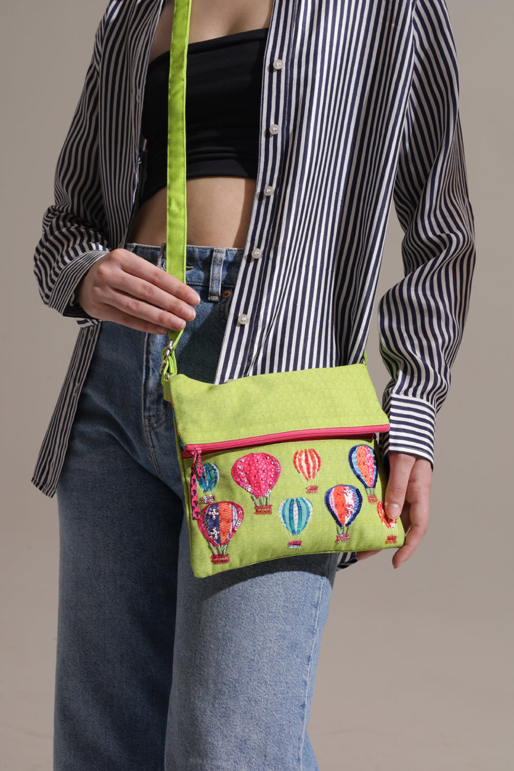 Hot Air Ballon Folded Sling Bag
