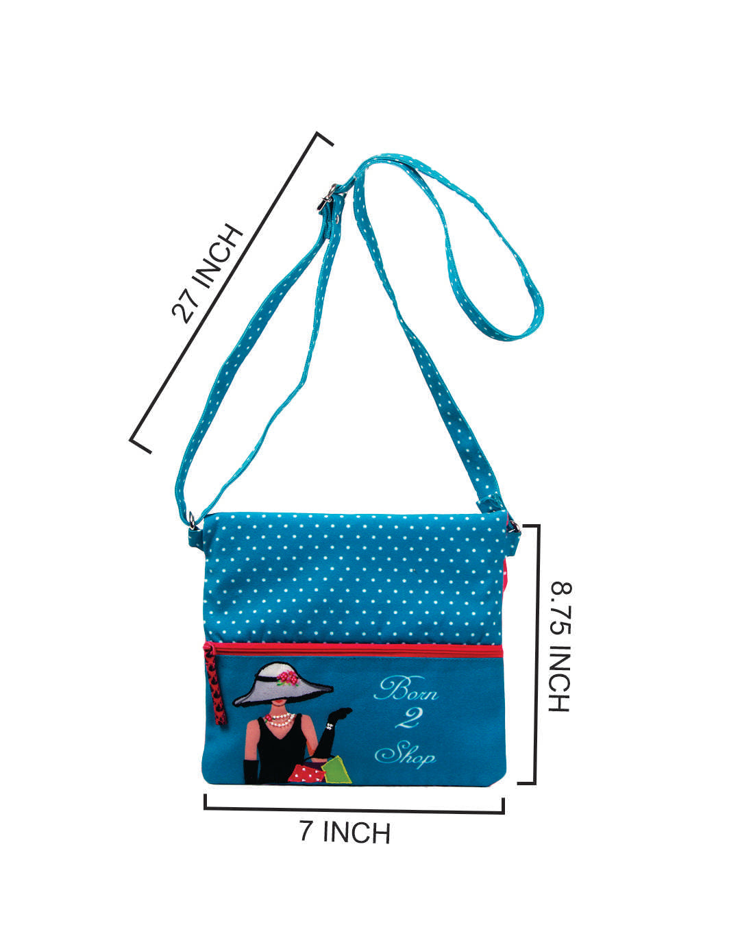 Born To Shop Folded Sling Bag