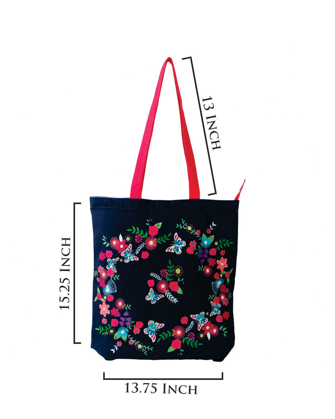 Butterfly Bloom Tote Bag Niwad Handle