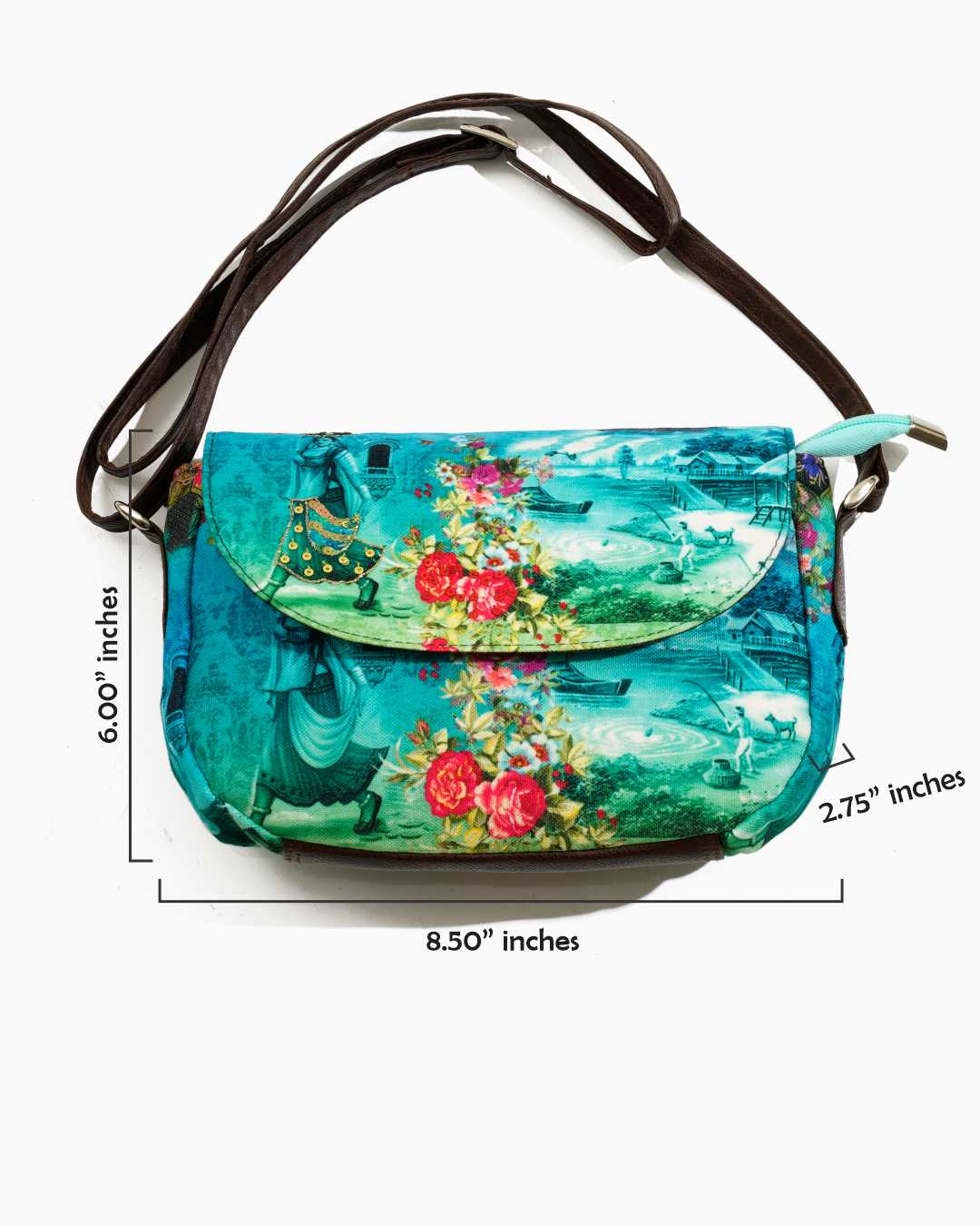 Traditional Rose Messenger Sling Bag