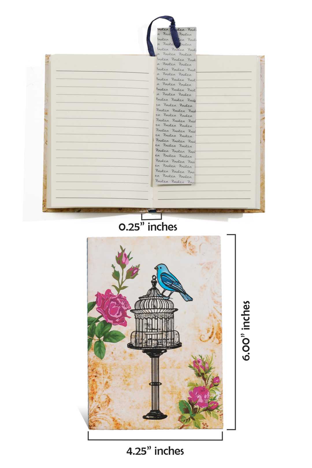 Poppy Roses, Vintage Bliss, Paris Romance Soft Cover A6 Notebook Set of 3