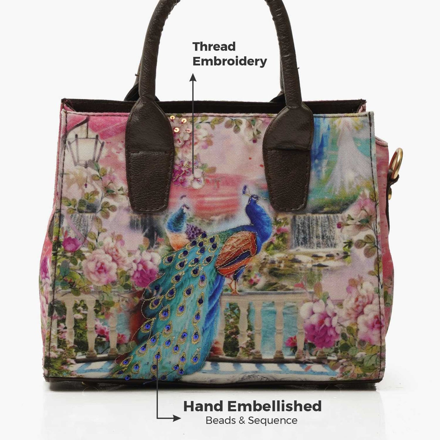 Fantasy Peacock Hand Held Bag
