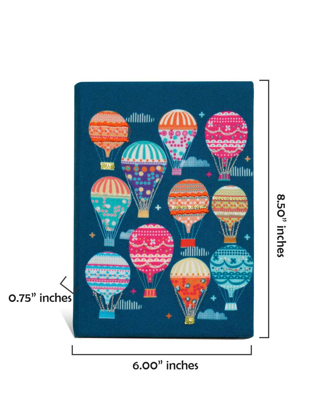 High on Happiness Fabric Notebook 8 X 6"