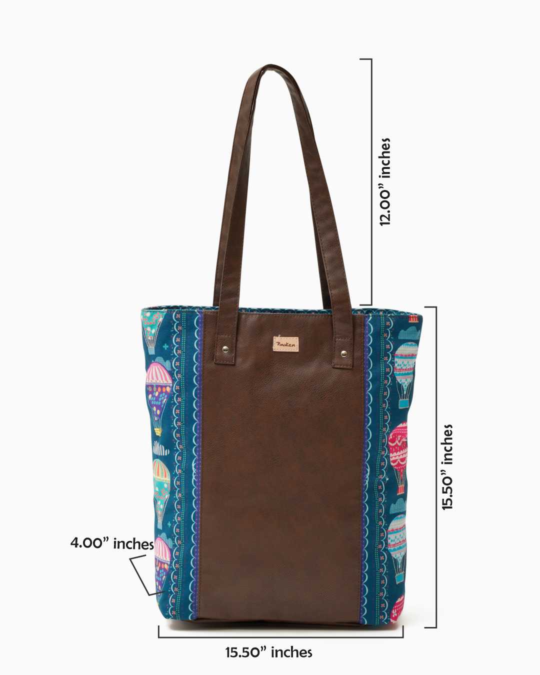 HIGH ON HAPPINESSS HOULDER TOTE BAG WITH VEGAN LEATHER