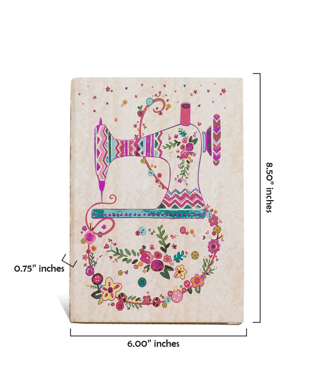 Flora Vouge Notebook 8 X 6 Soft Cover