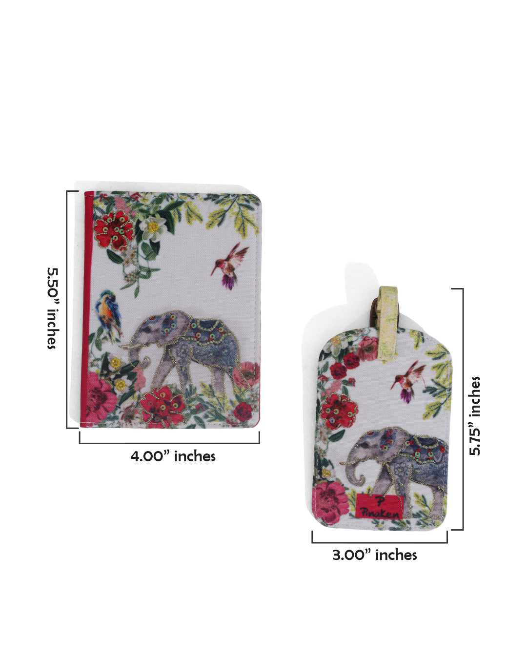 Tropical Elephant Passport And One Luggage Tag Combo