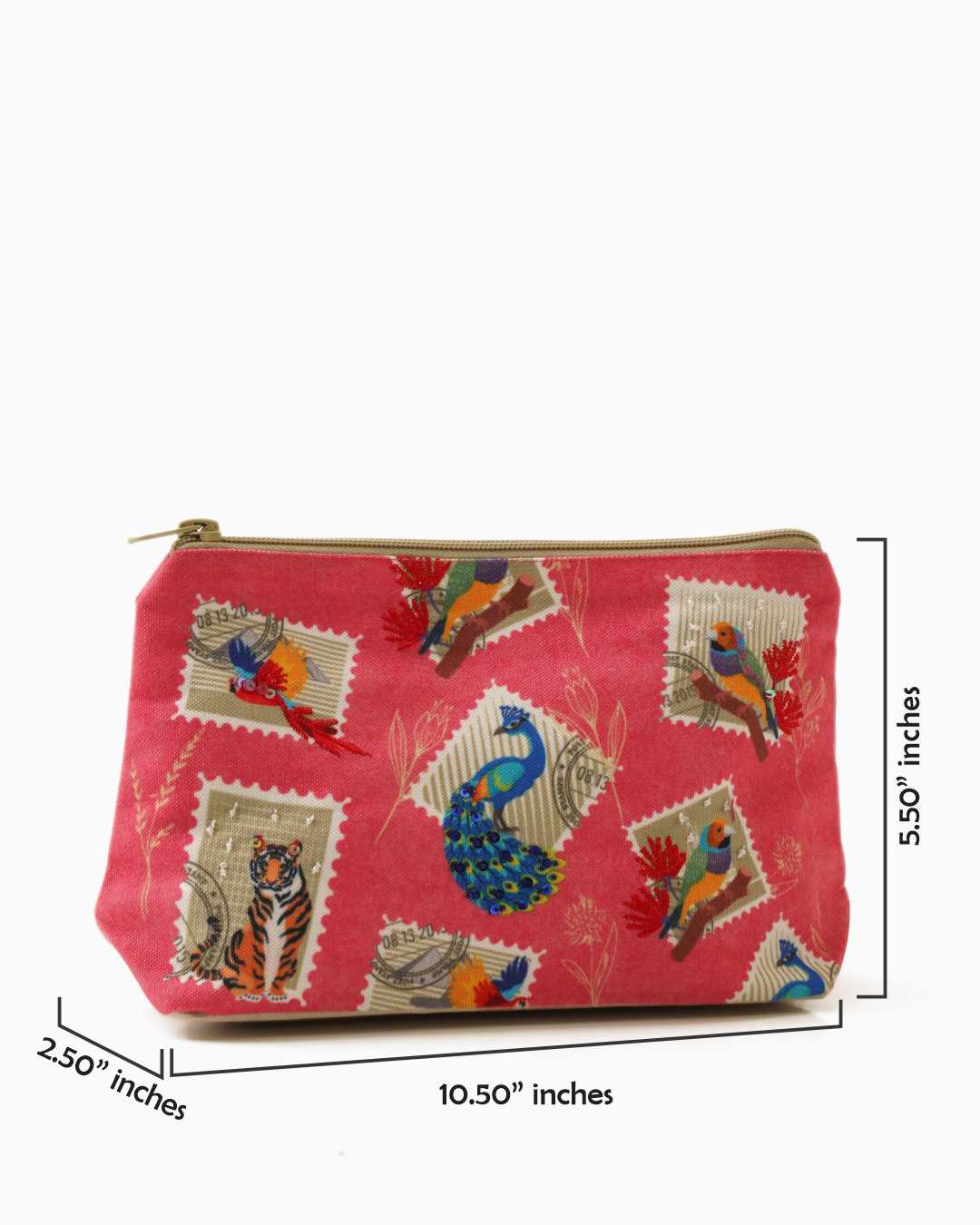 Jungle Stamp Cosmetic Bag