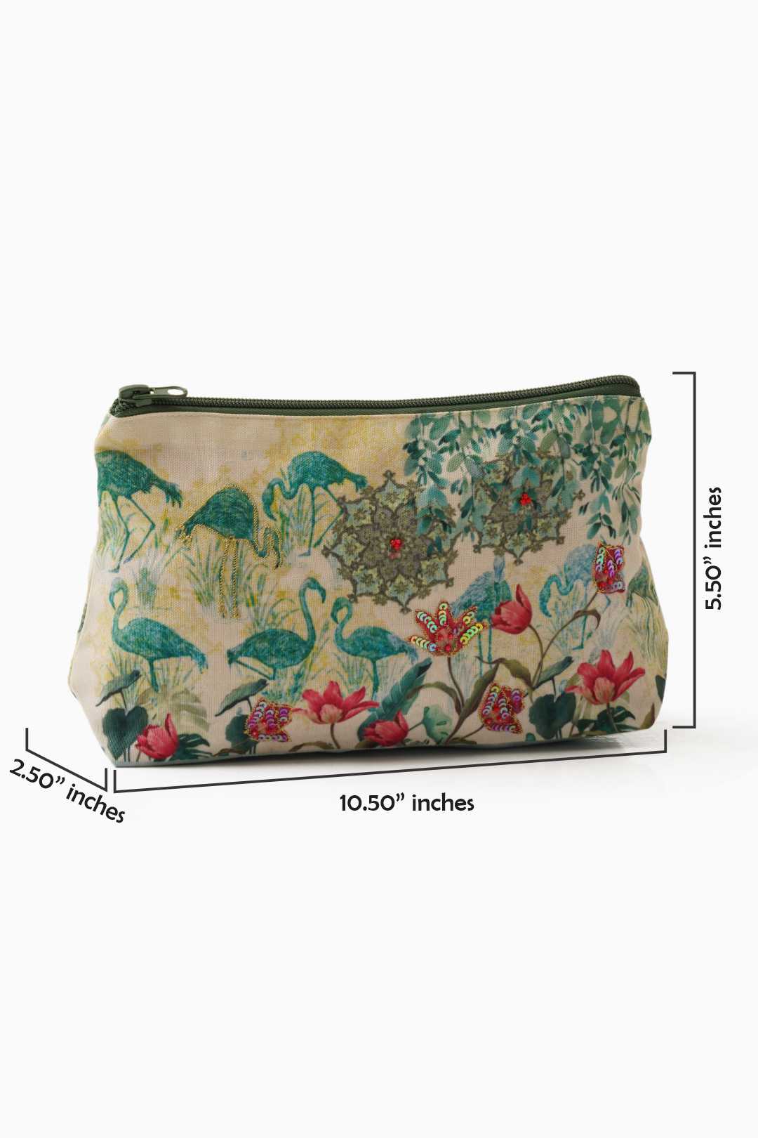 Ethnic Flamingo Cosmetic Bag