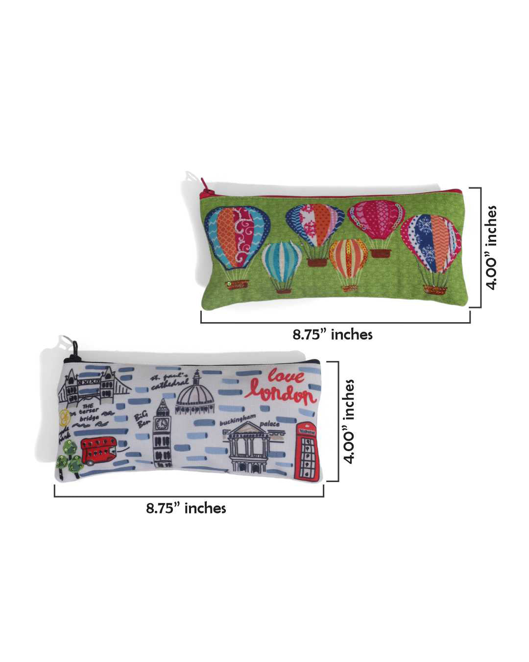 Hot Air Ballon, Love London Pencil Pouch Set of 2