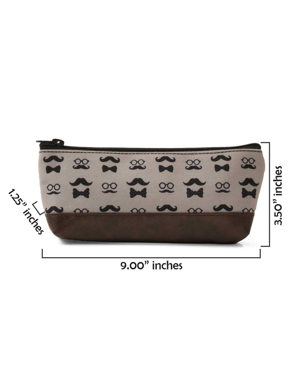 Tie & Moustache Pencil Pouch