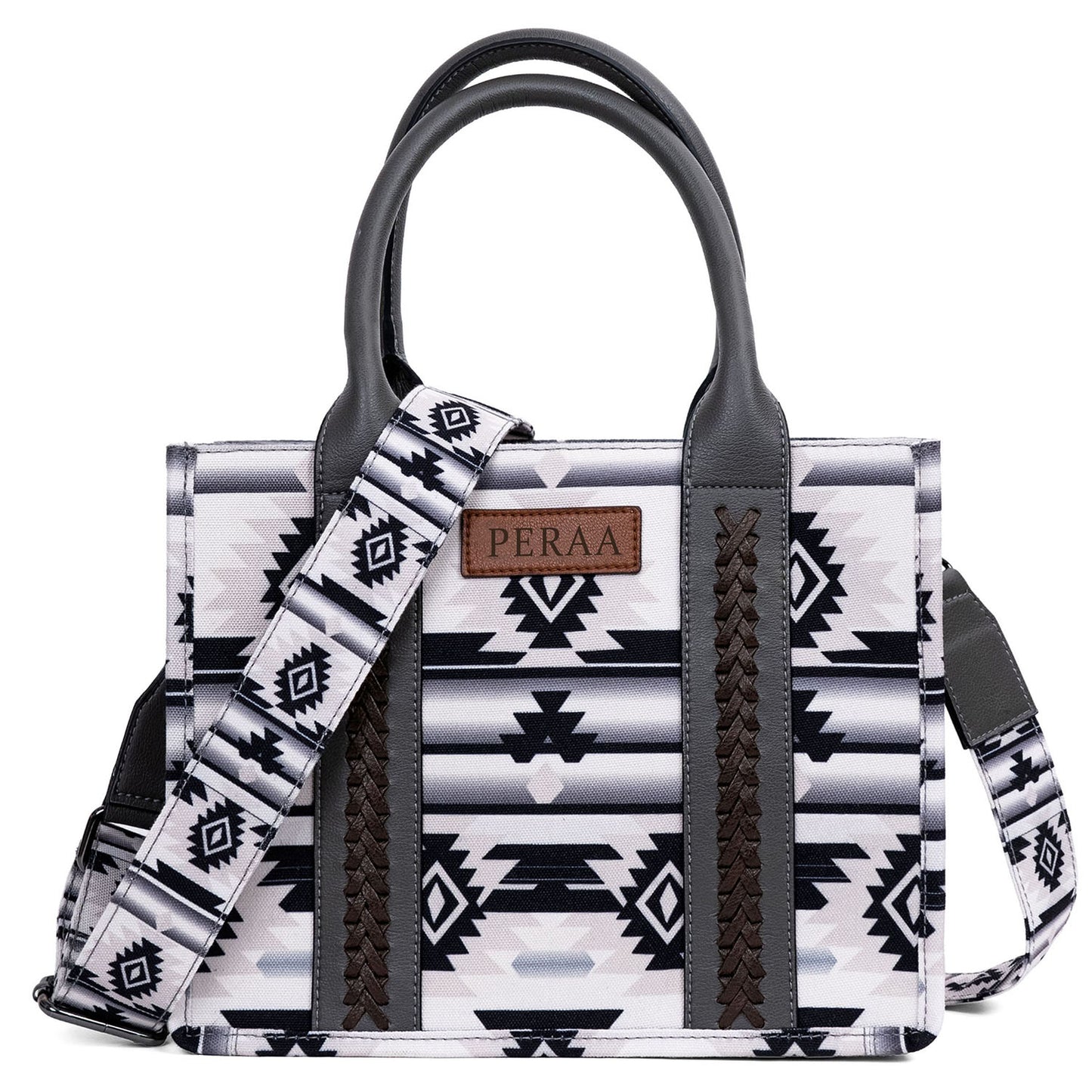 Pinaken Leather Weave Tote