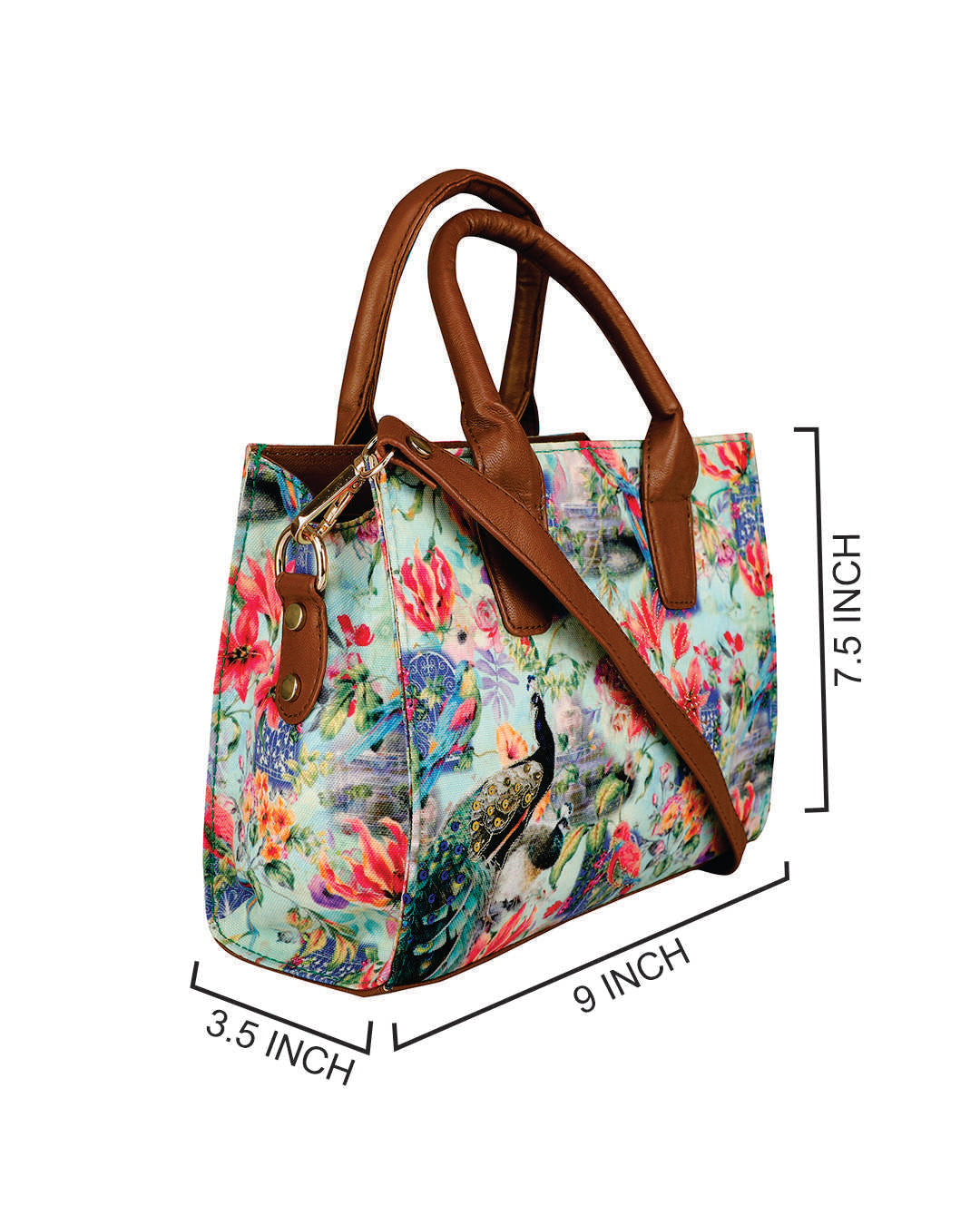 Tropical Peacock Hand Held Bag