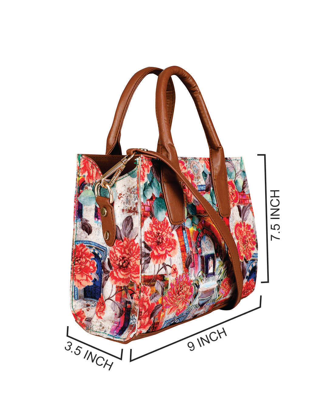 Archs Floral Hand Held Bag