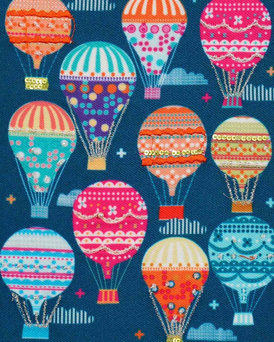 High on Happiness Fabric Notebook 8 X 6"