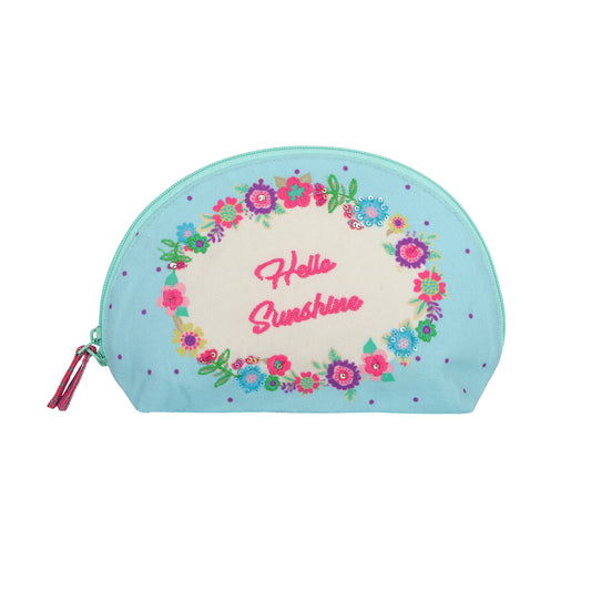 Hello Sunshine Floral Cosmetic Pouch