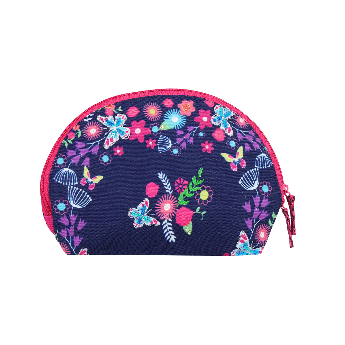 Butterfly Bloom Cosmetic Bag Halfmoon