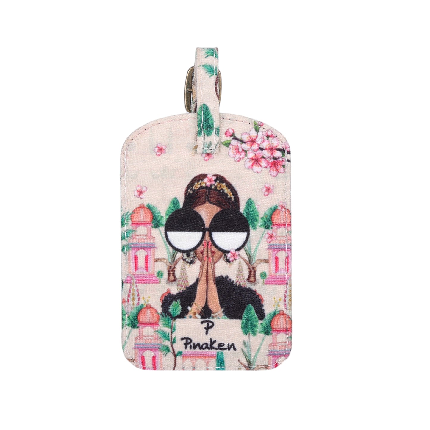 Elegant Namaste Lady Luggage Tag