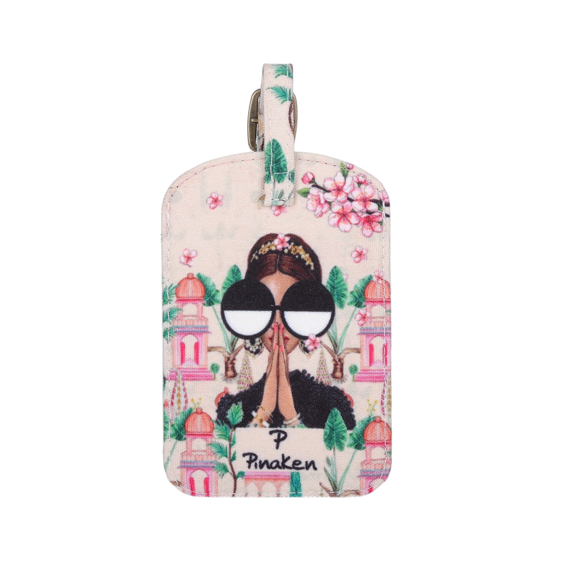 Elegant Namaste Lady Luggage Tag