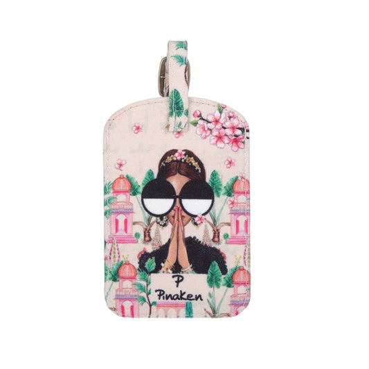 Elegant Namaste Lady Luggage Tag