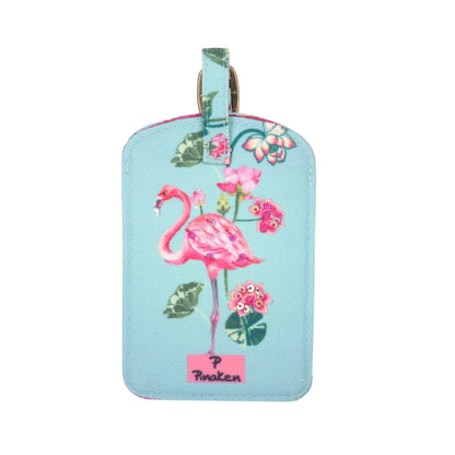 Tropical Flamingo Bloom Luggage Tag