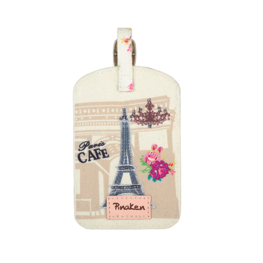 Paris Café Luggage Tag