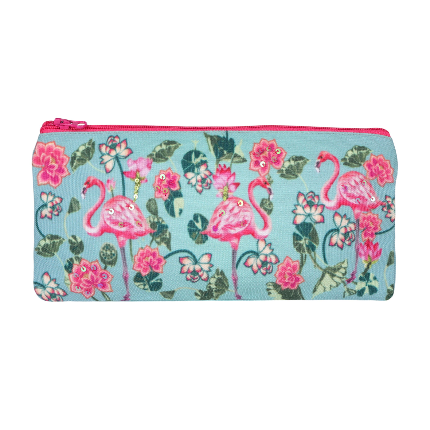 Tropical Flamingo Pencil Pouch