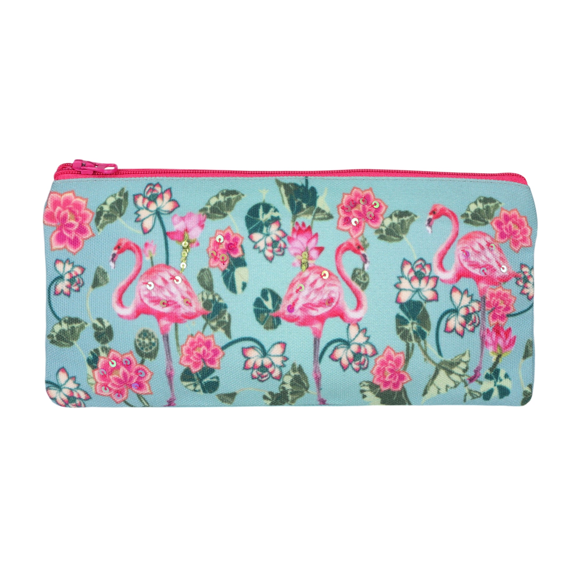 Tropical Flamingo Pencil Pouch