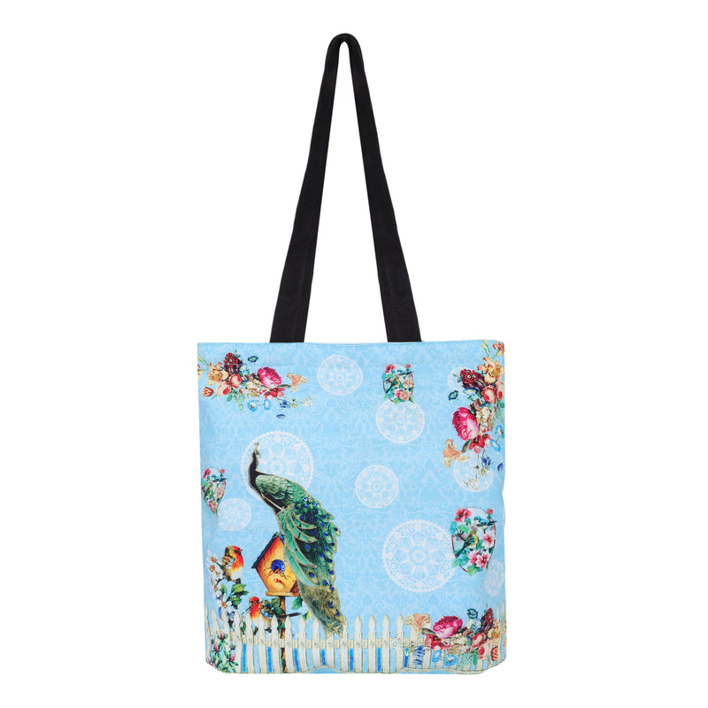 1 Zipper Peacock Fence Tote bag