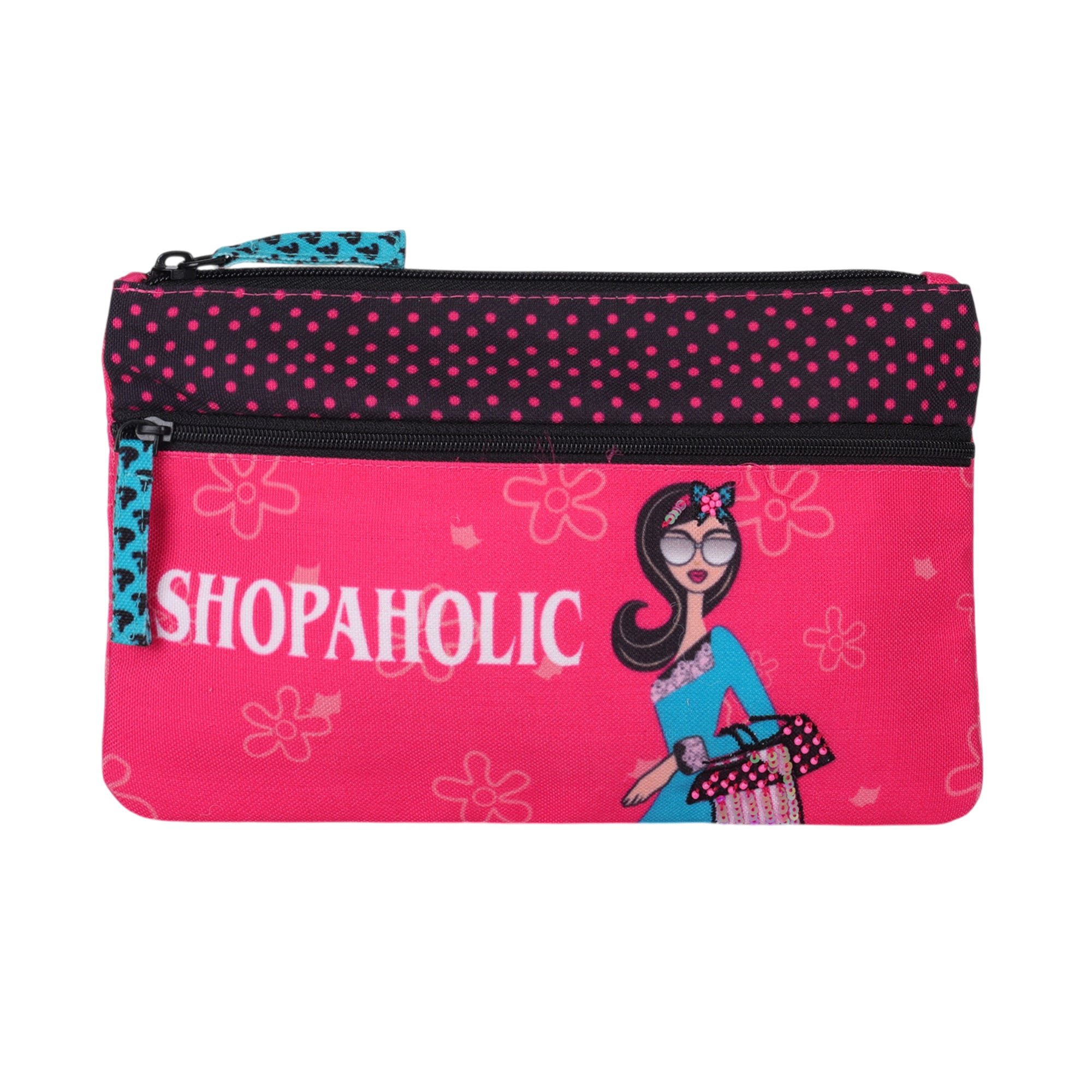 2 zipper Shopaholic Pouch
