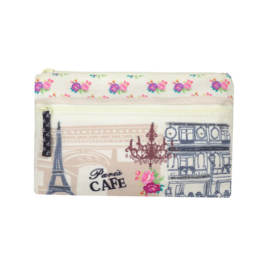 Paris Café Double Zip Pouch