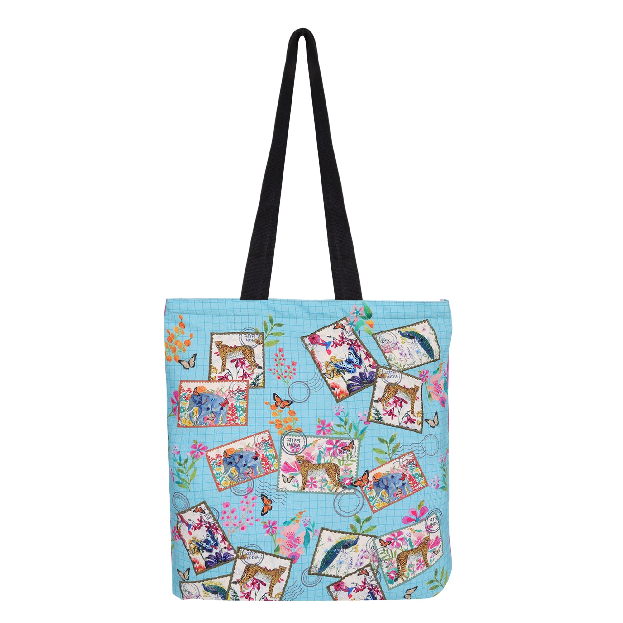 1 Zipper Jungle Safari Stamp Tote Bag