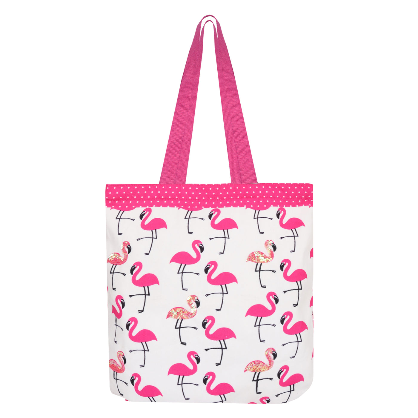 1 Zipper Flamingo Pink Tote Bag