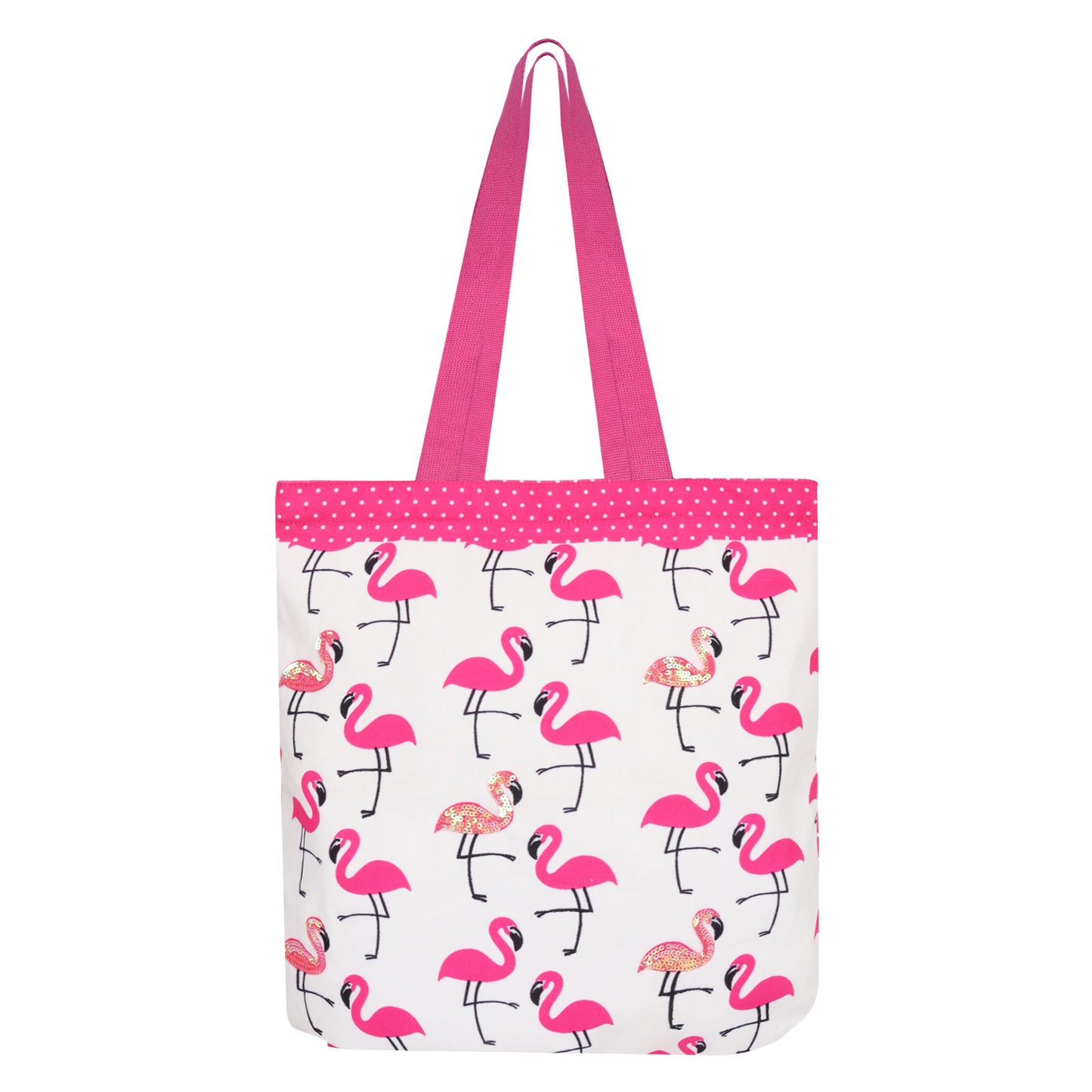 Playful Pink Flamingo Tote Bag