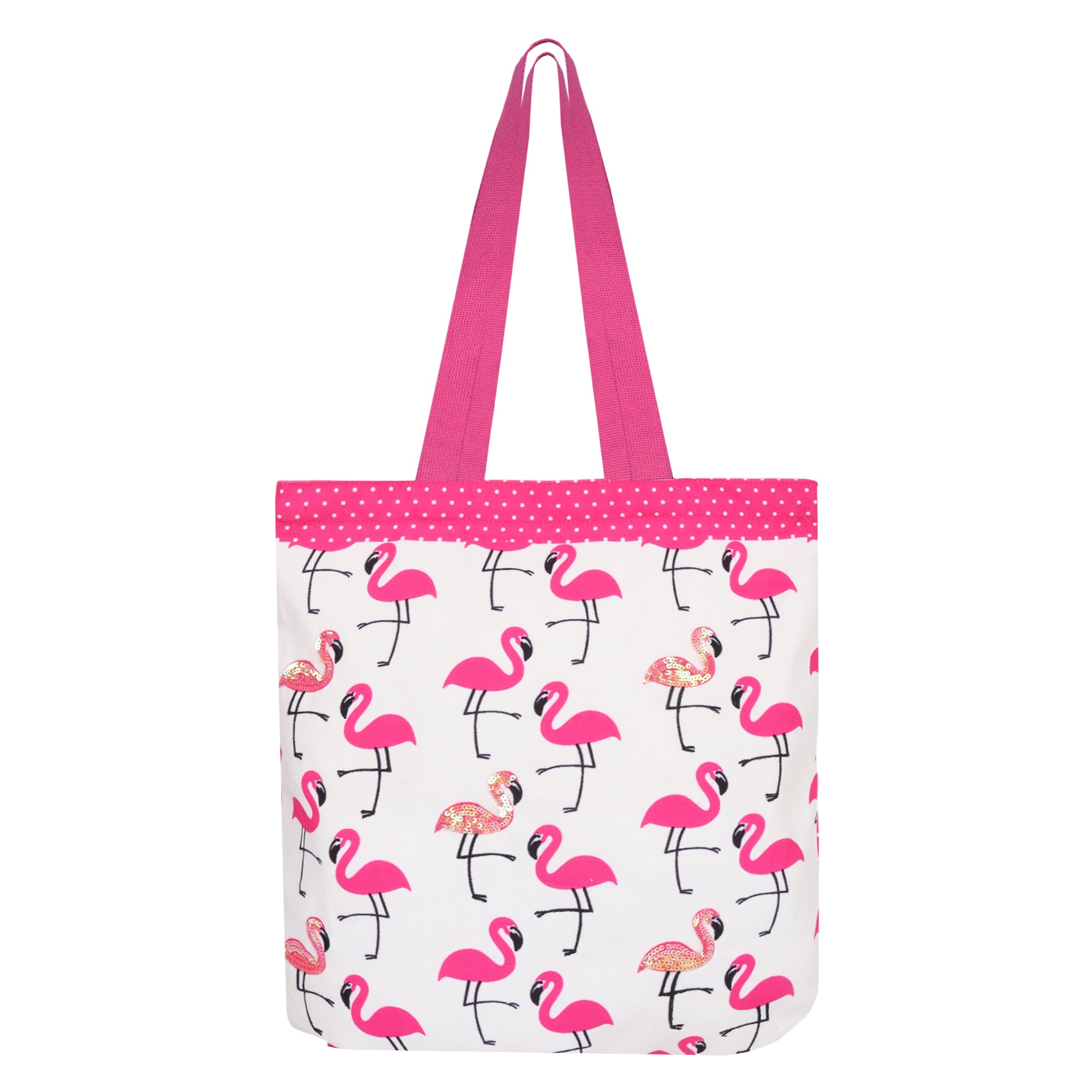 1 Zipper Flamingo Pink Tote Bag
